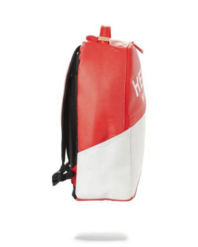 Red / White Sprayground This Is The 1st Ever Made Dlxv Backpacks | 09475-IKFD