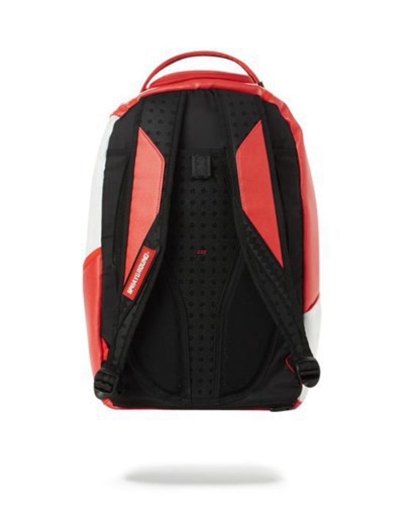 Red / White Sprayground This Is The 1st Ever Made Dlxv Backpacks | 09475-IKFD