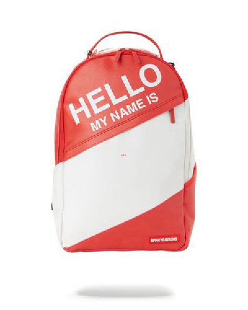 Red / White Sprayground This Is The 1st Ever Made Dlxv Backpacks | 09475-IKFD