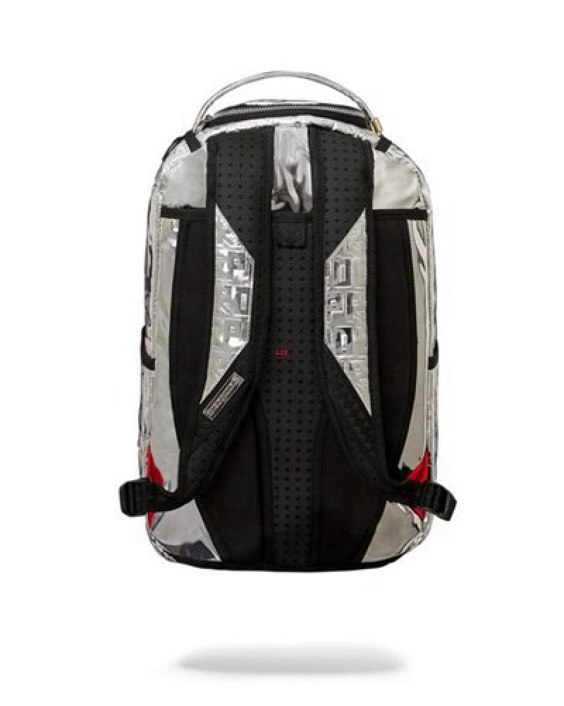 Silver Sprayground Future Titan (Metallic) (Dlxv) Backpacks | 94576-UTPQ