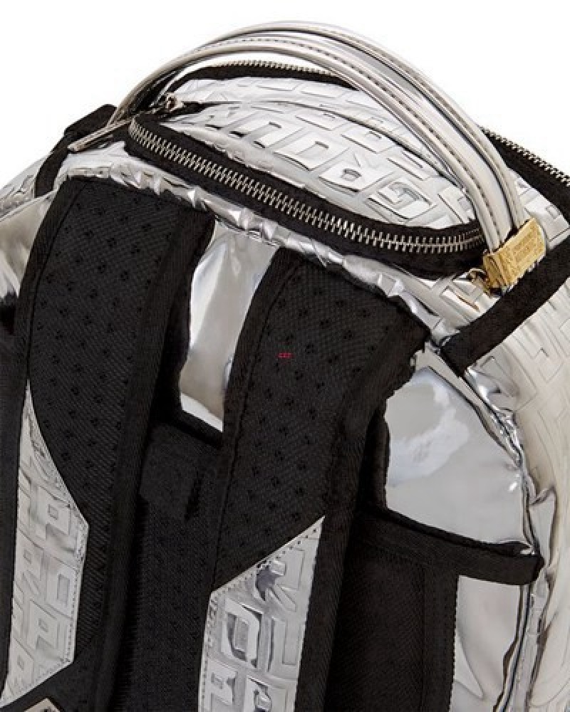 Silver Sprayground Future Titan (Metallic) (Dlxv) Backpacks | 94576-UTPQ