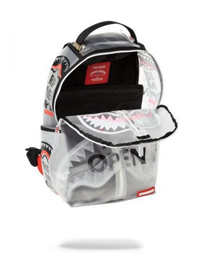 Silver Sprayground Rip Me Open Backpacks | 86950-ZOJR