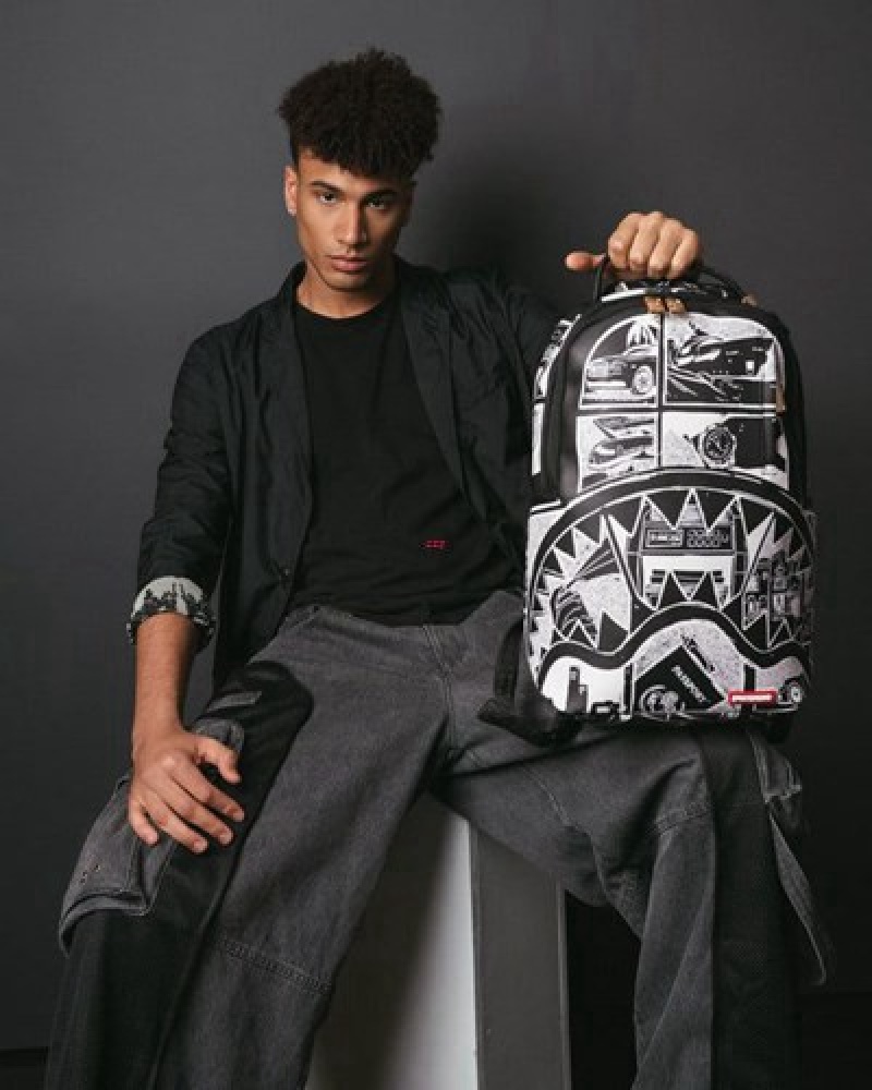 Silver Sprayground This Is The Life (Dlxv) Backpacks | 71583-UTSR