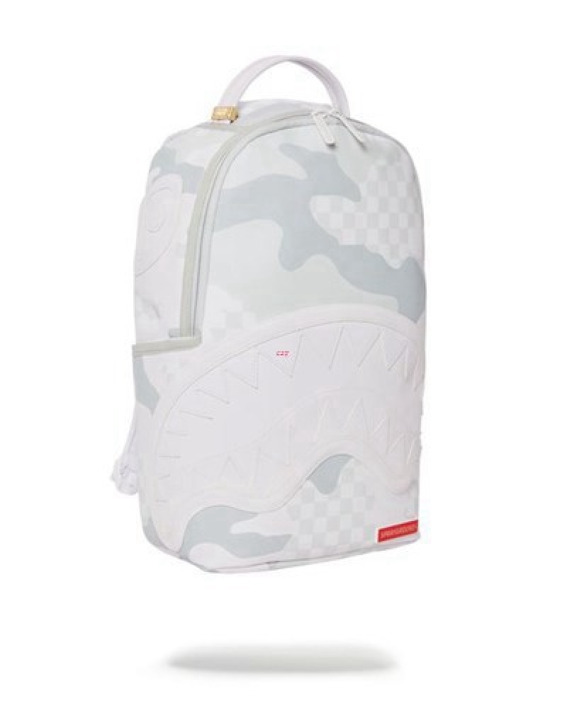 White Sprayground 3am Le Blanc (Dlxv) Backpacks | 03695-SWTN