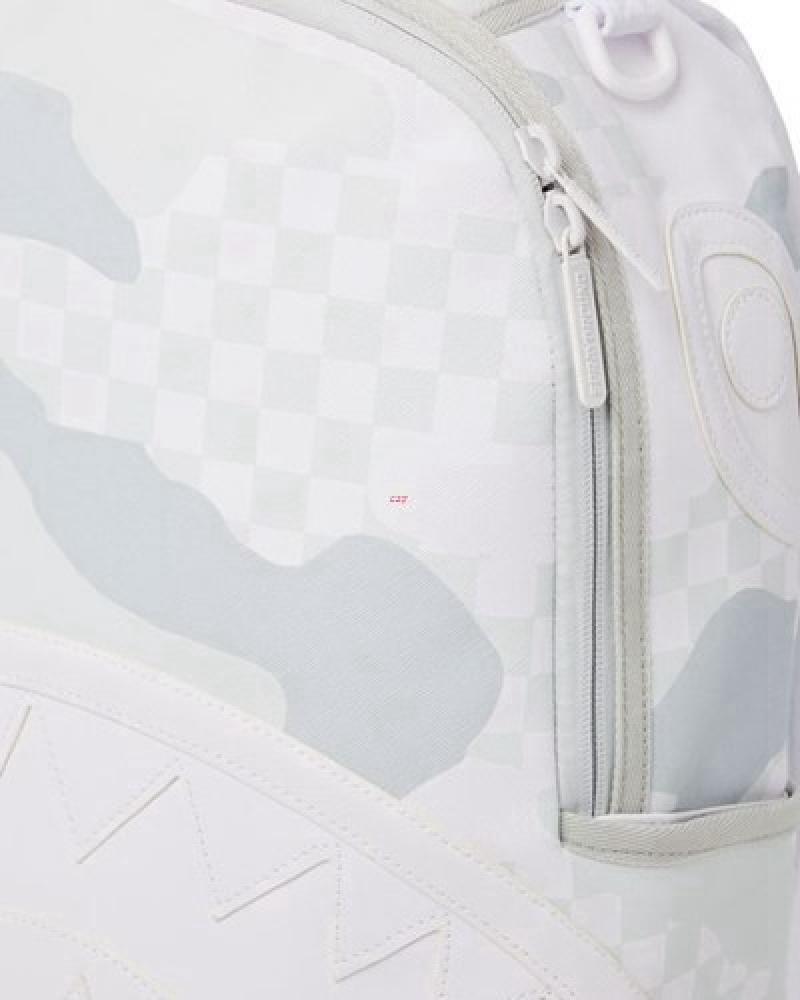 White Sprayground 3am Le Blanc (Dlxv) Backpacks | 03695-SWTN