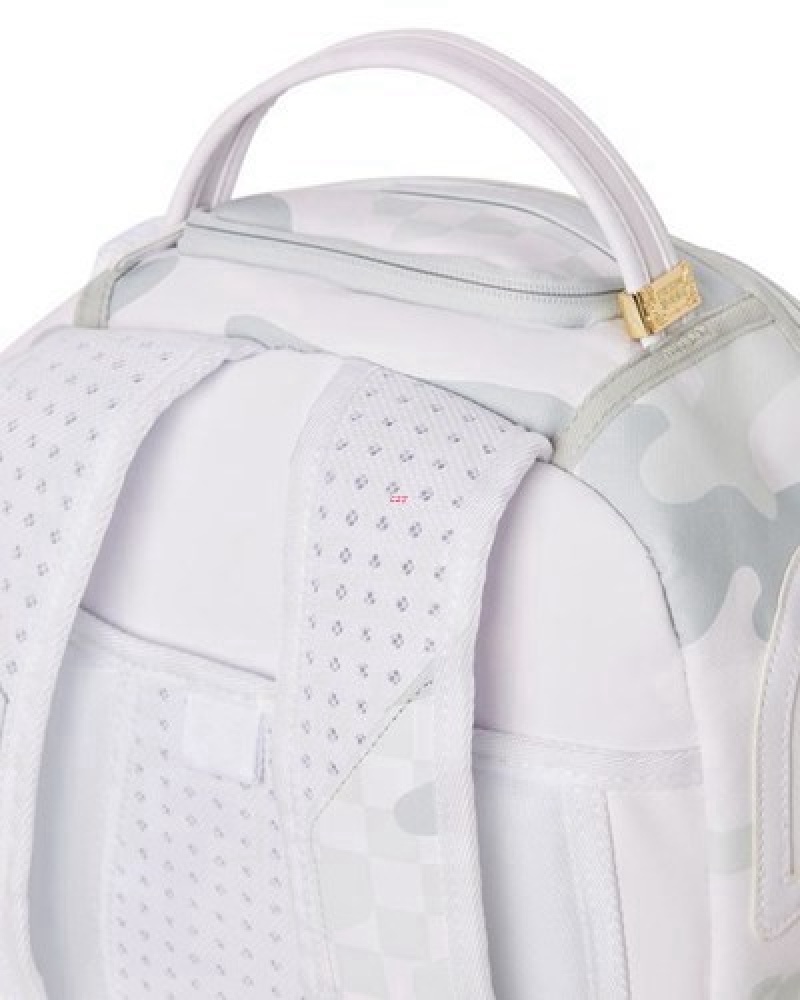 White Sprayground 3am Le Blanc (Dlxv) Backpacks | 03695-SWTN