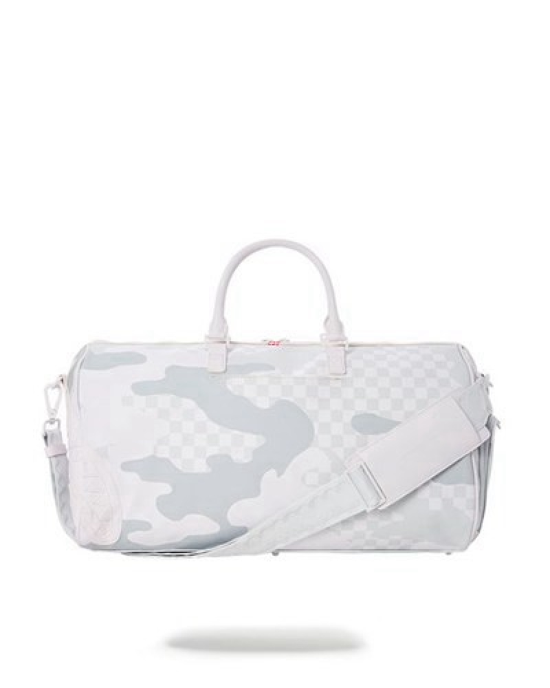 White Sprayground 3am Le Blanc Duffle Bags | 81706-UGJB