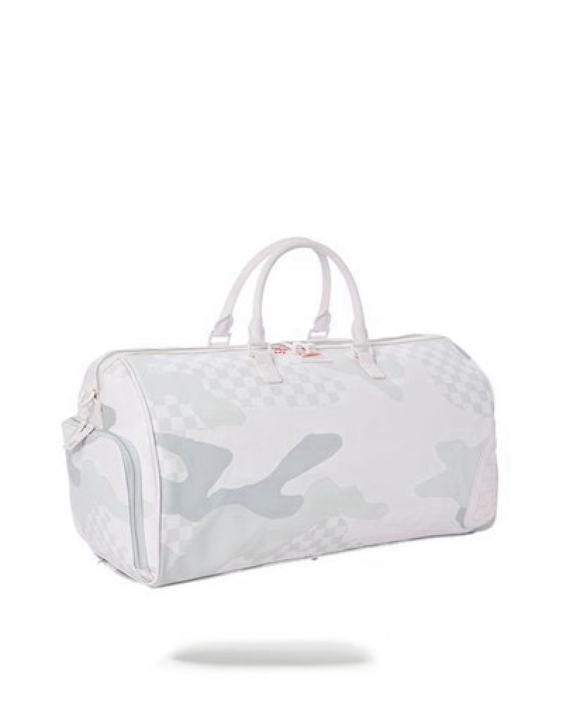 White Sprayground 3am Le Blanc Duffle Bags | 81706-UGJB