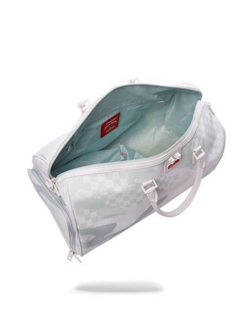 White Sprayground 3am Le Blanc Duffle Bags | 81706-UGJB