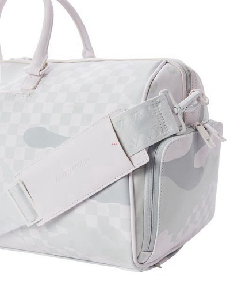 White Sprayground 3am Le Blanc Duffle Bags | 81706-UGJB