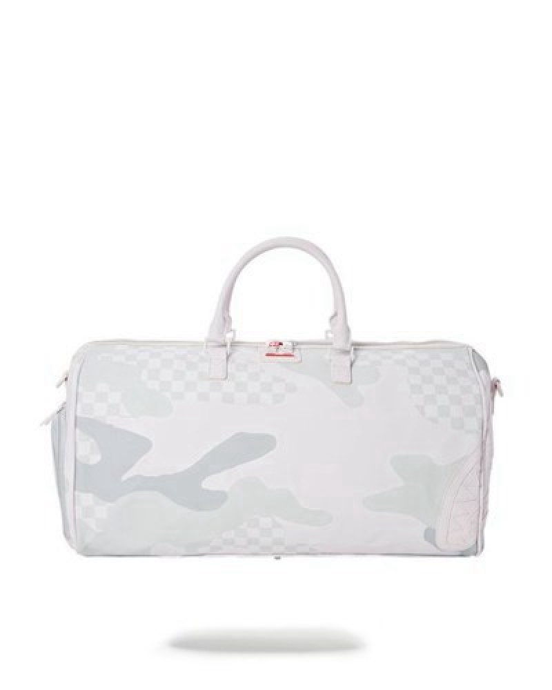 White Sprayground 3am Le Blanc Duffle Bags | 81706-UGJB