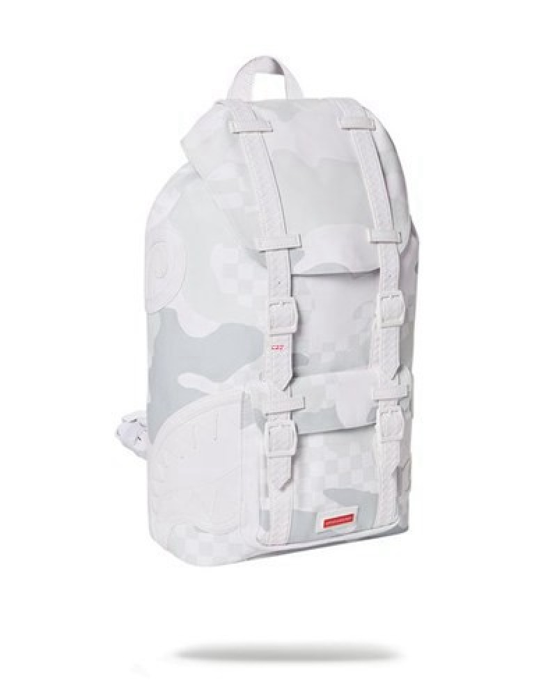 White Sprayground 3am Le Blanc Hills Backpacks | 92784-UWRY