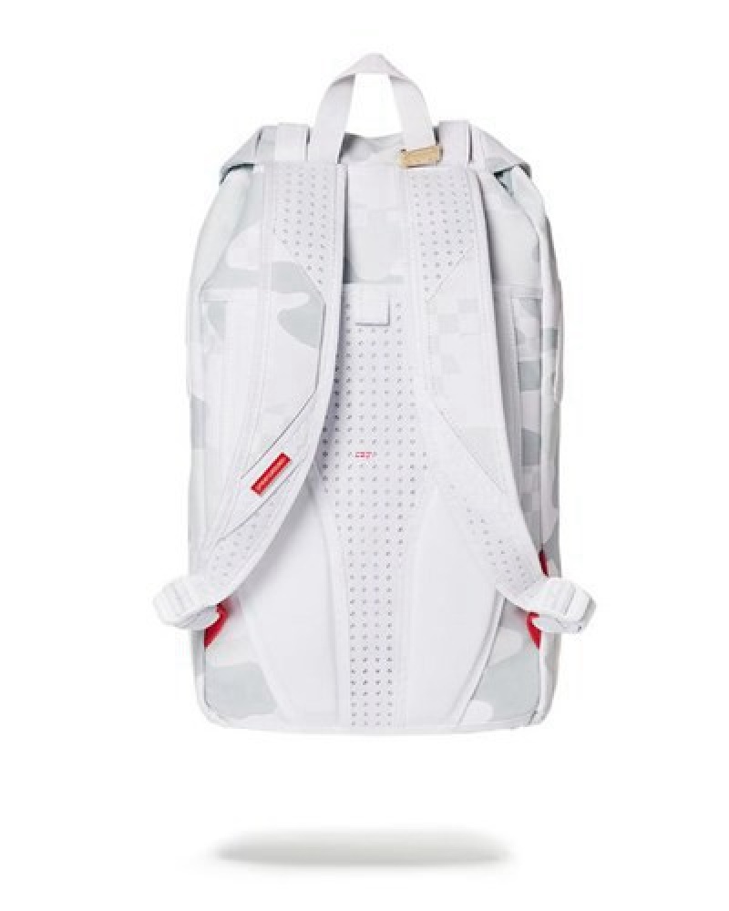 White Sprayground 3am Le Blanc Hills Backpacks | 92784-UWRY