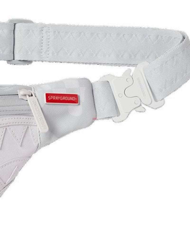 White Sprayground 3am Le Blanc Savvy Crossbody Bags | 34617-NHQB