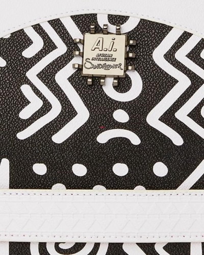 White Sprayground A.I.8 African Intelligence - Origin Story Crossover Clutch Bag | 26405-BSHE