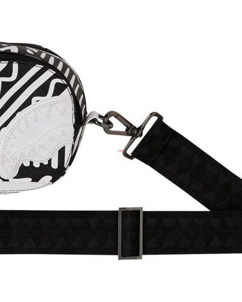 White Sprayground A.I.8 African Intelligence - Origin Story Crossbody Bags | 15764-BYMP