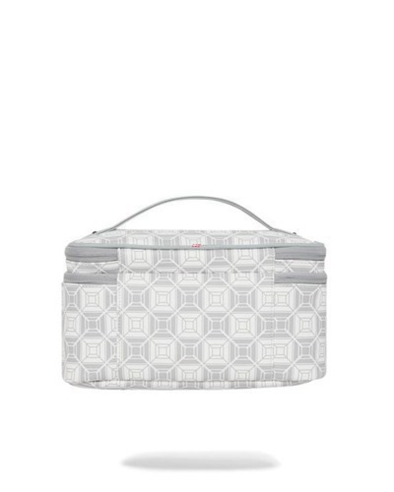 White Sprayground A.I.8 African Intelligence Booked & Busy Cosmetic Cases | 58632-EGNL