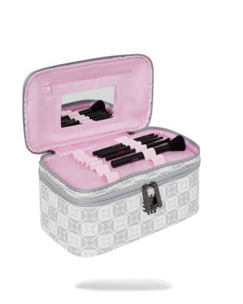 White Sprayground A.I.8 African Intelligence Booked & Busy Cosmetic Cases | 58632-EGNL