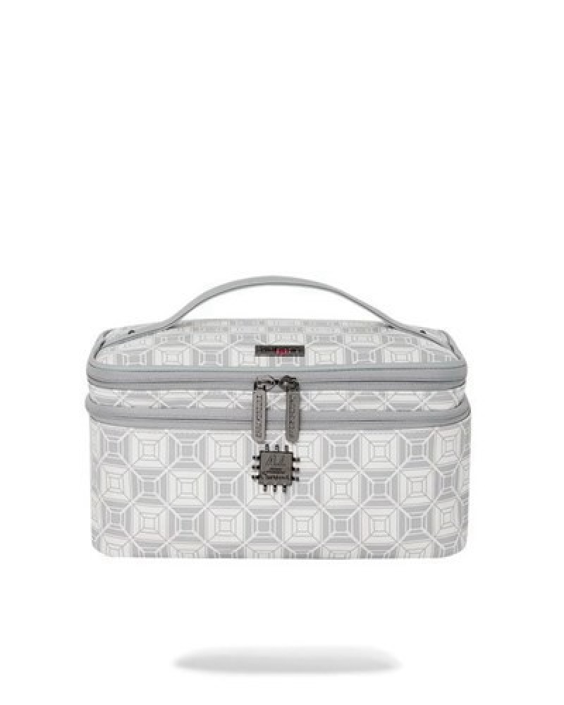 White Sprayground A.I.8 African Intelligence Booked & Busy Cosmetic Cases | 58632-EGNL