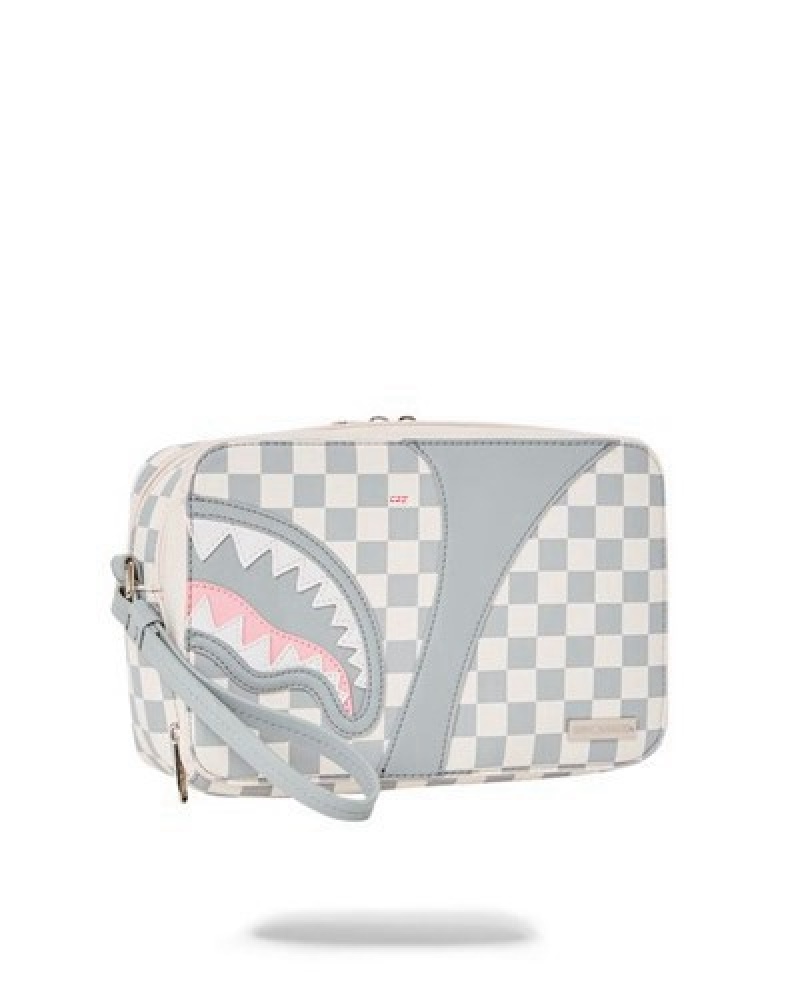 White Sprayground Air To The Throne Jetset Bags | 54089-XAFI