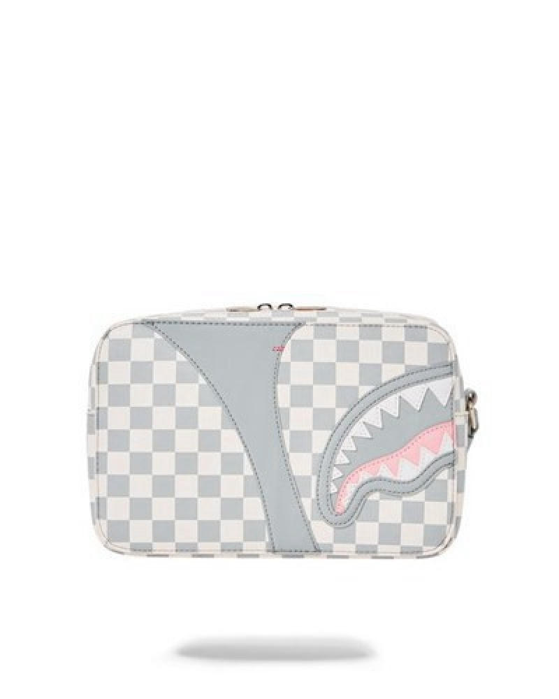 White Sprayground Air To The Throne Jetset Bags | 54089-XAFI