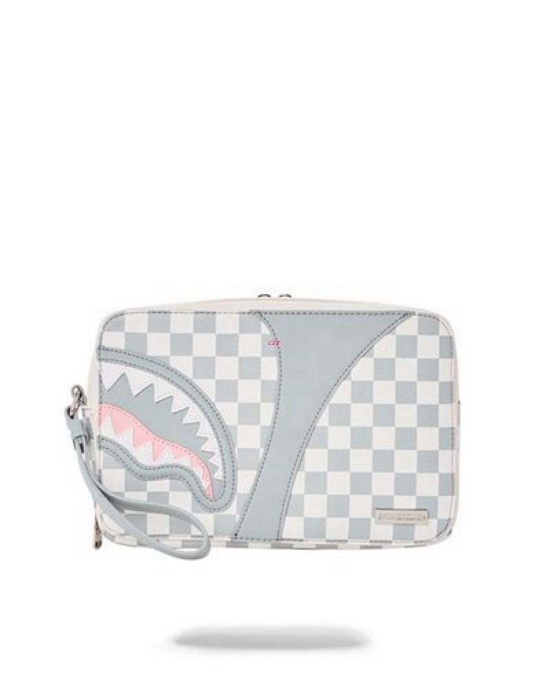 White Sprayground Air To The Throne Jetset Bags | 54089-XAFI