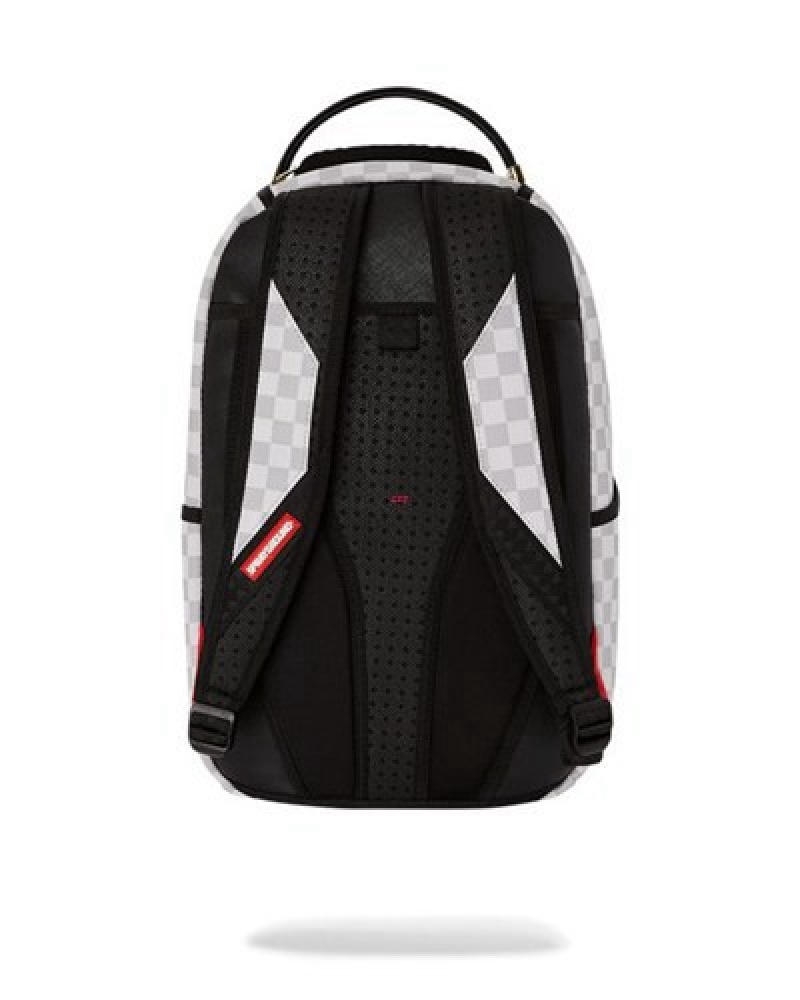 White Sprayground Astromane Smashout (Dlxv) Backpacks | 51840-PVBL