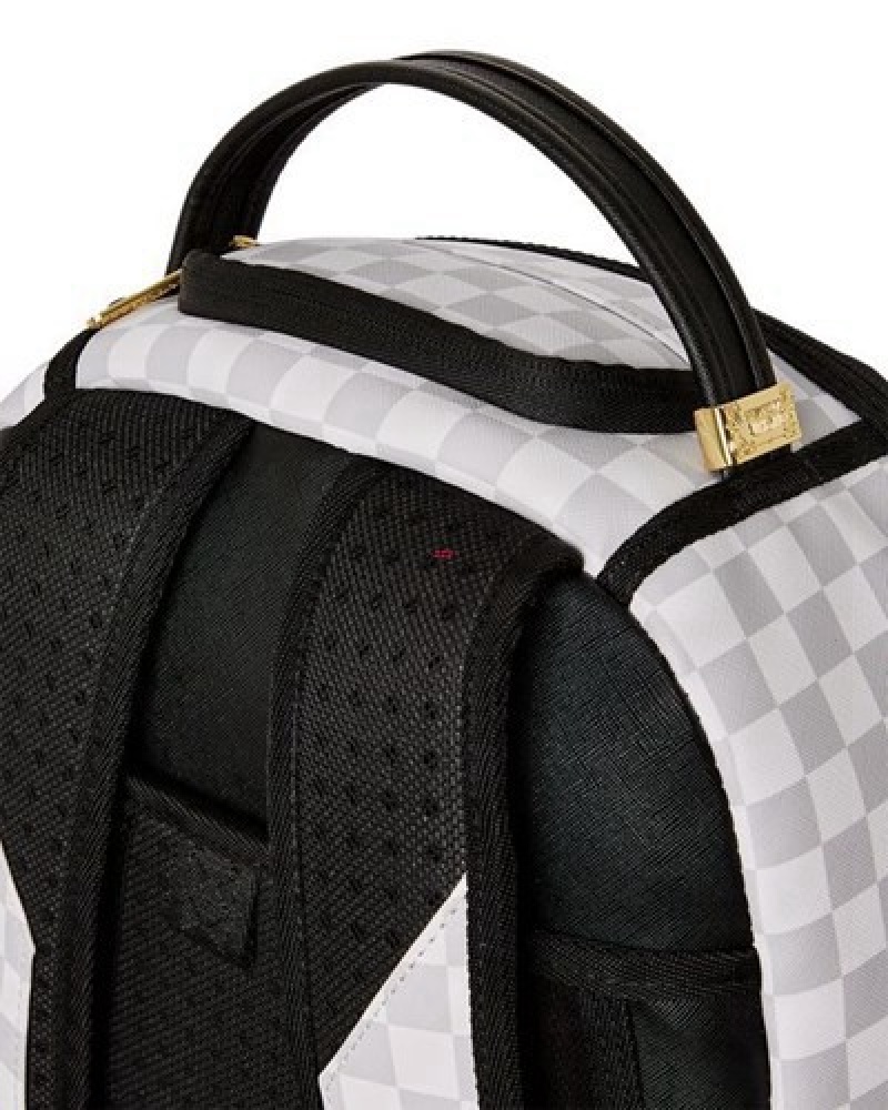 White Sprayground Astromane Smashout (Dlxv) Backpacks | 51840-PVBL