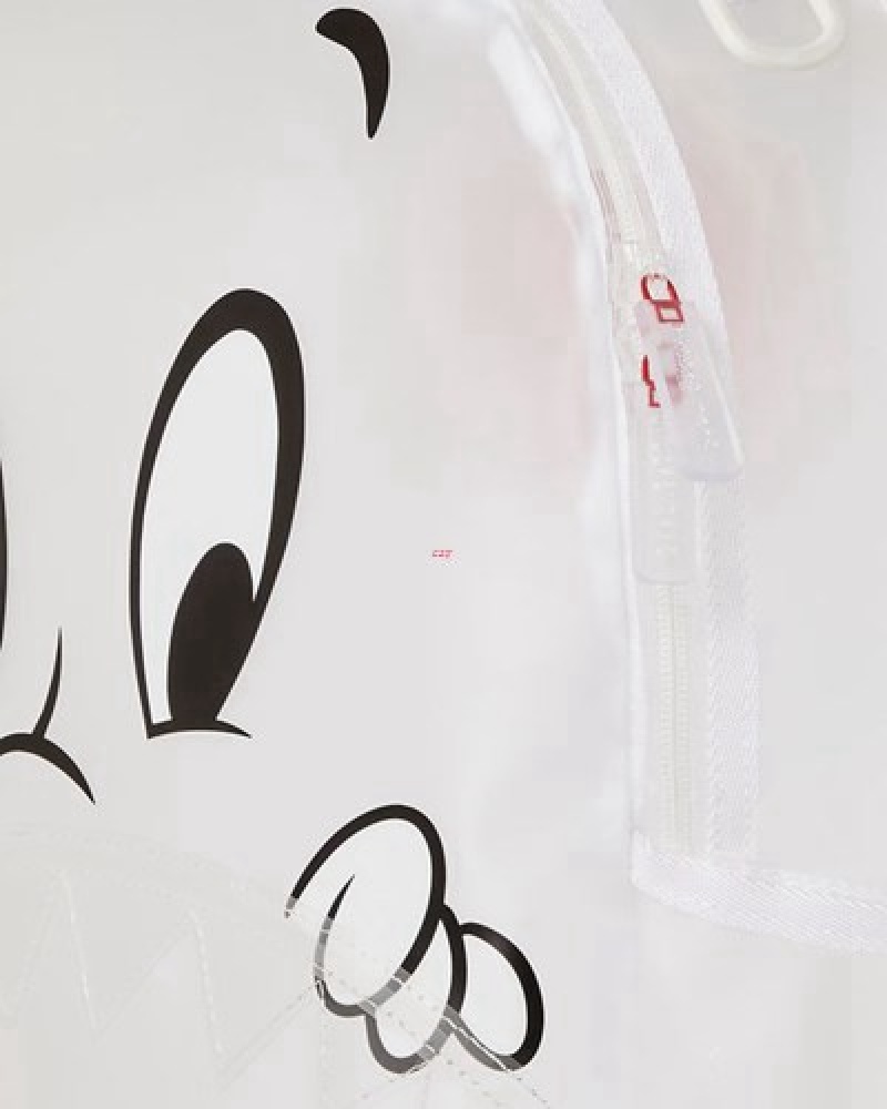 White Sprayground Casper Hiding In Plain Sight Backpacks | 32714-LJQE