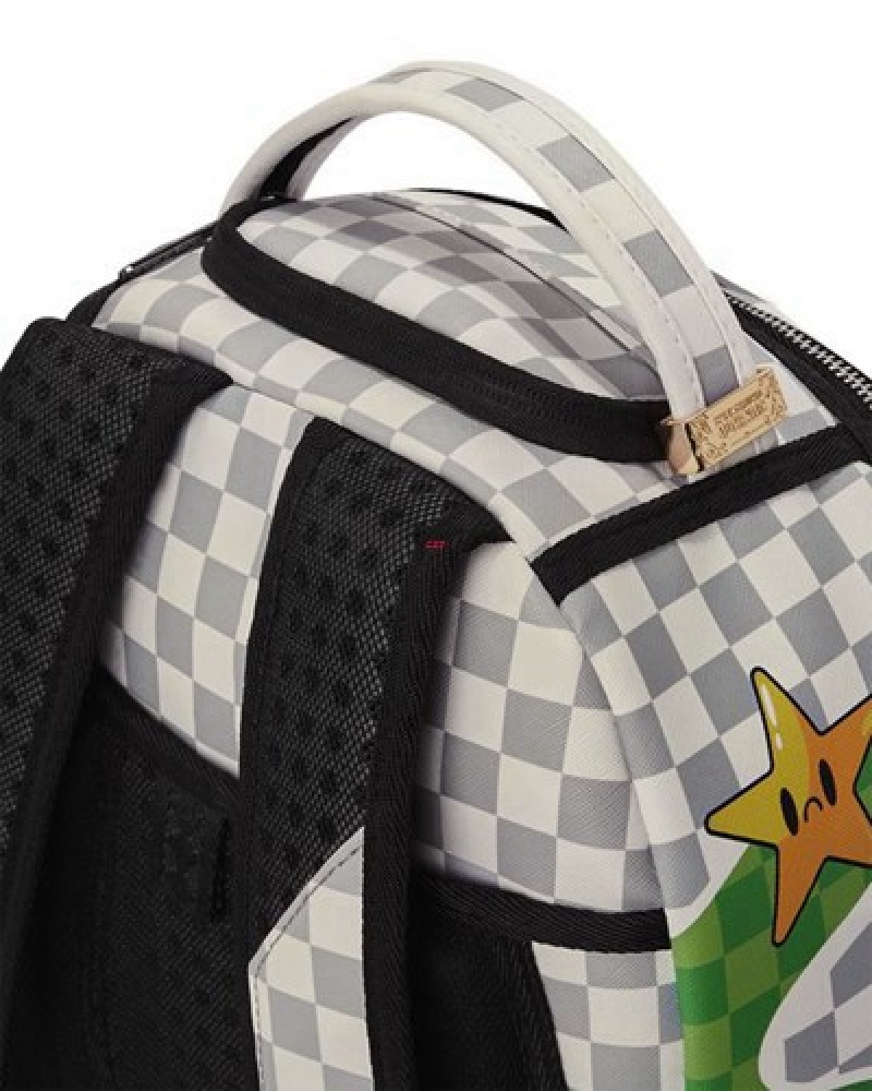 White Sprayground Chase Bank The Heist (Dlxv) Backpacks | 35827-SXAT