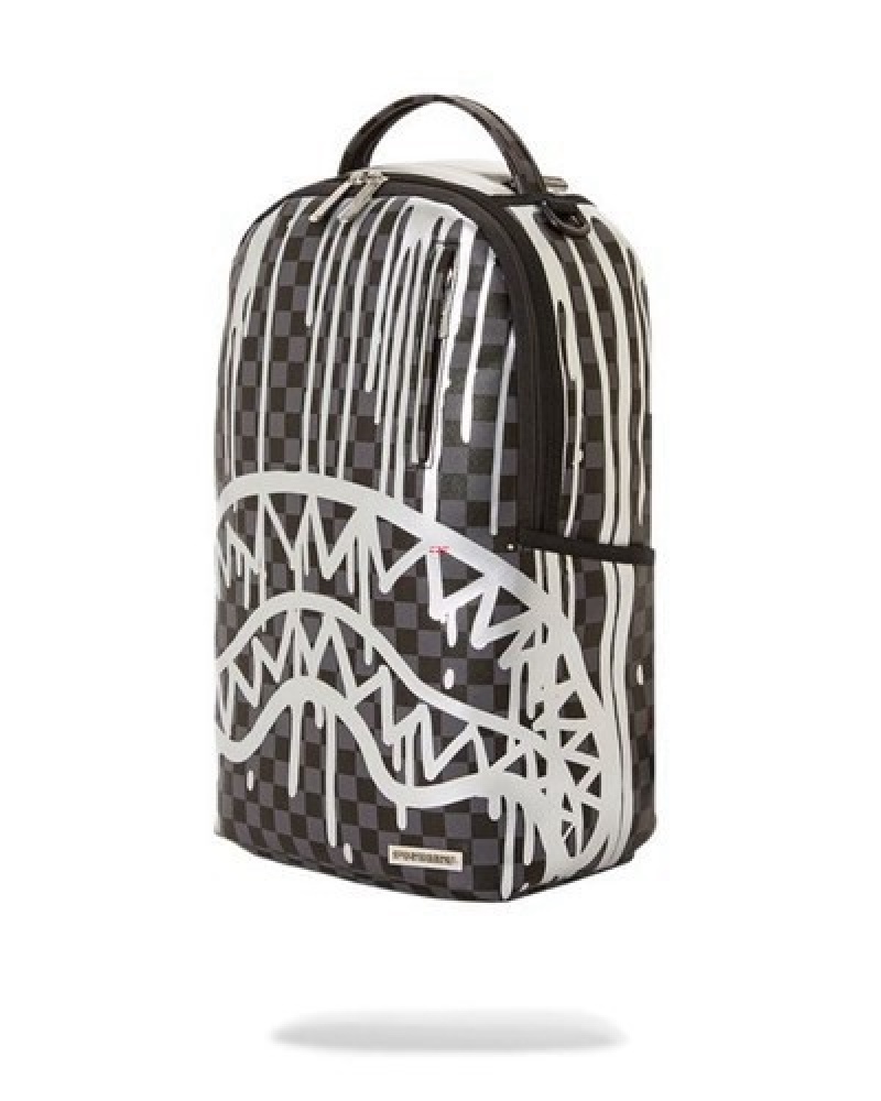 White Sprayground Chateau Ghost (Dlxv) Backpacks | 75931-DBLA