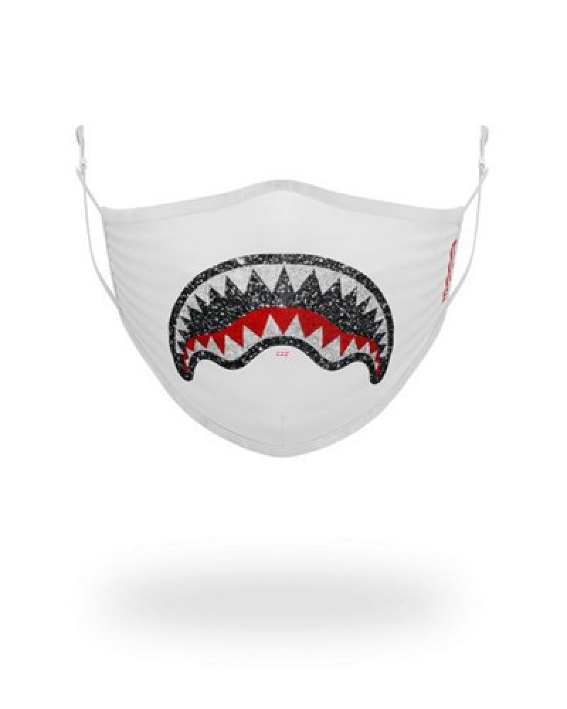 White Sprayground Clearcut Face Masks | 61349-FNBI