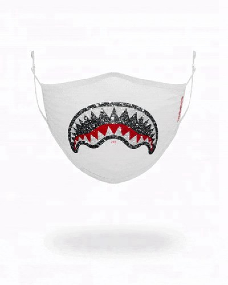 White Sprayground Clearcut Face Masks | 61349-FNBI