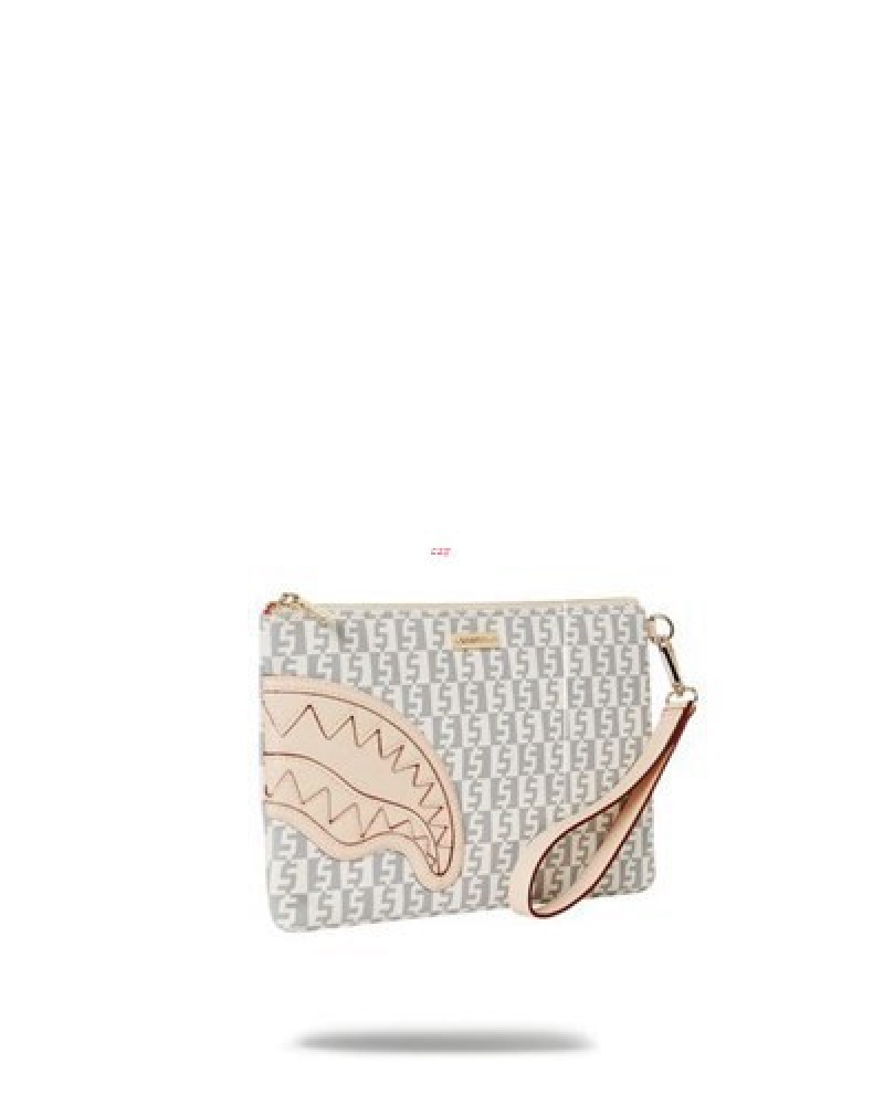 White Sprayground Crème De La Crème Crossover Clutch Bag | 71890-HUVB