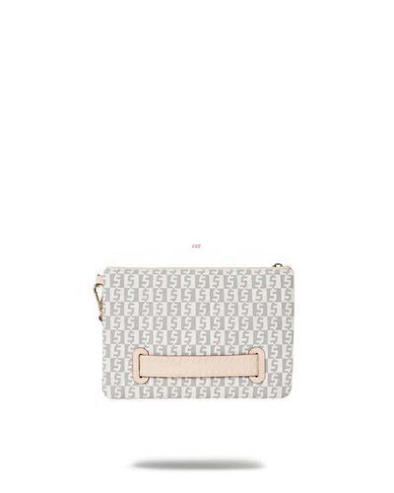 White Sprayground Crème De La Crème Crossover Clutch Bag | 71890-HUVB