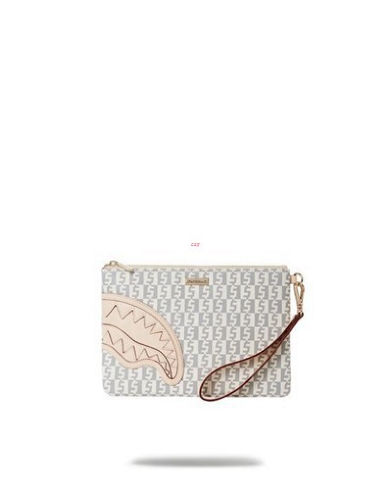 White Sprayground Crème De La Crème Crossover Clutch Bag | 71890-HUVB