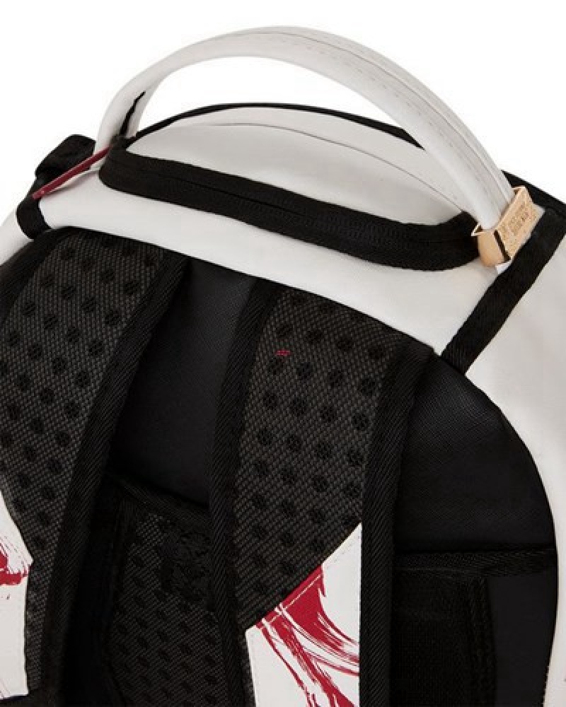 White Sprayground Deeply Rooted (Dlxv) Backpacks | 17285-FJVW