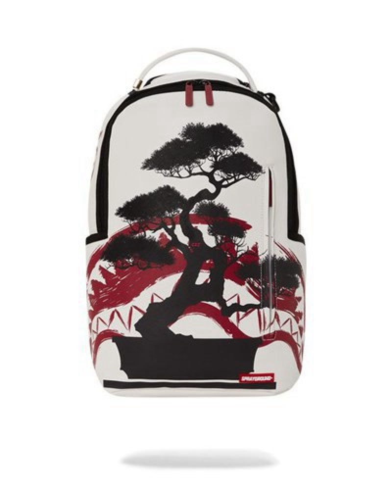 White Sprayground Deeply Rooted (Dlxv) Backpacks | 17285-FJVW