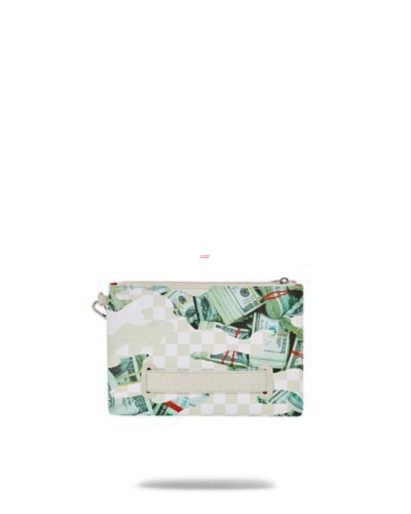 White Sprayground Ferociou Crossover Clutch Bag | 30756-MUEG