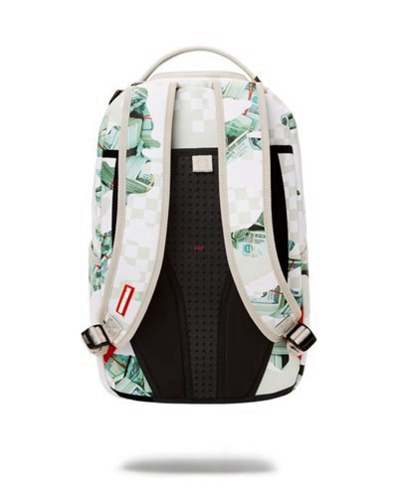 White Sprayground Ferociou (Dlxv) Backpacks | 52743-HACG