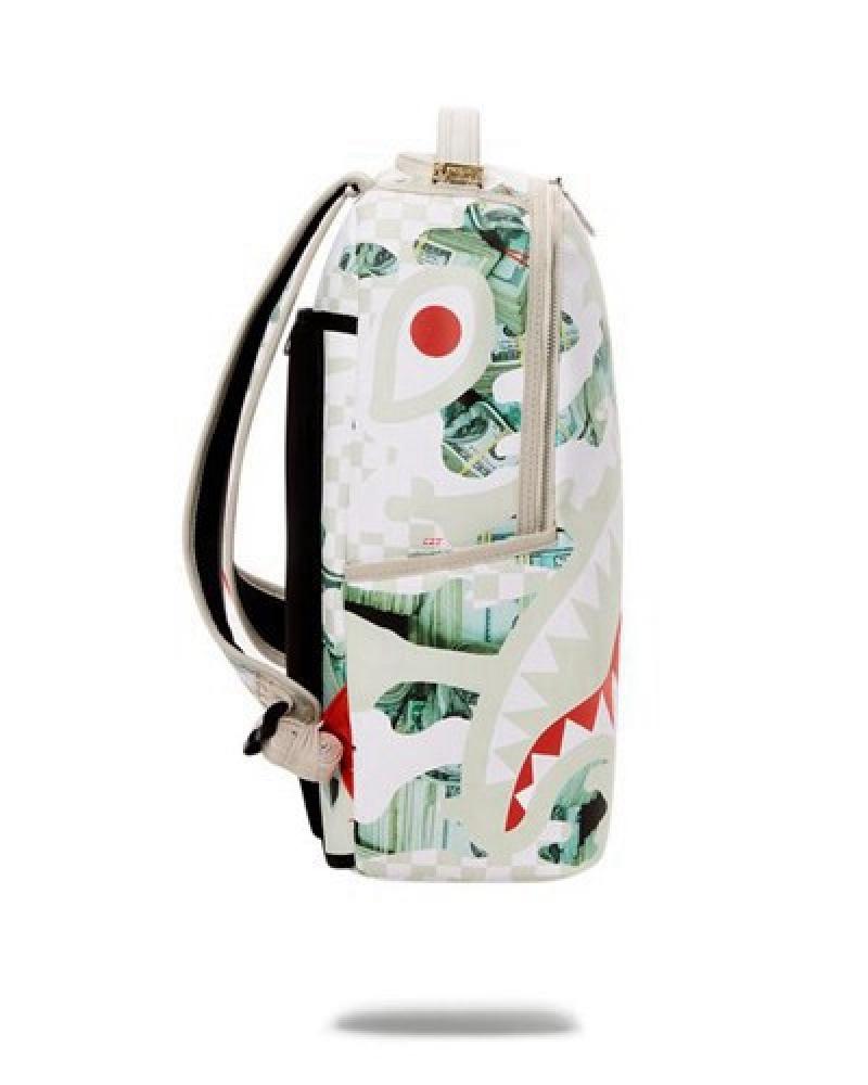 White Sprayground Ferociou (Dlxv) Backpacks | 52743-HACG