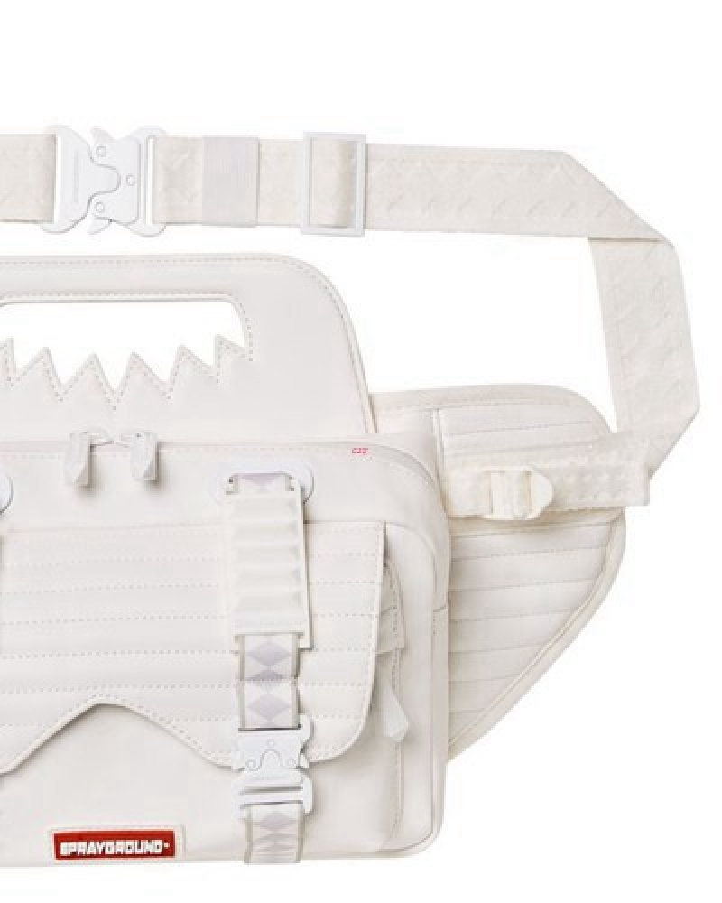 White Sprayground Future Traveler Cargo Crossbody Bags | 29763-RGJV