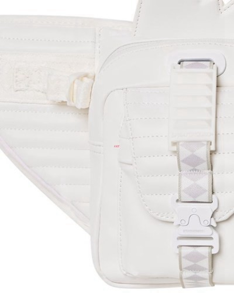 White Sprayground Future Traveler Cargo Crossbody Bags | 29763-RGJV