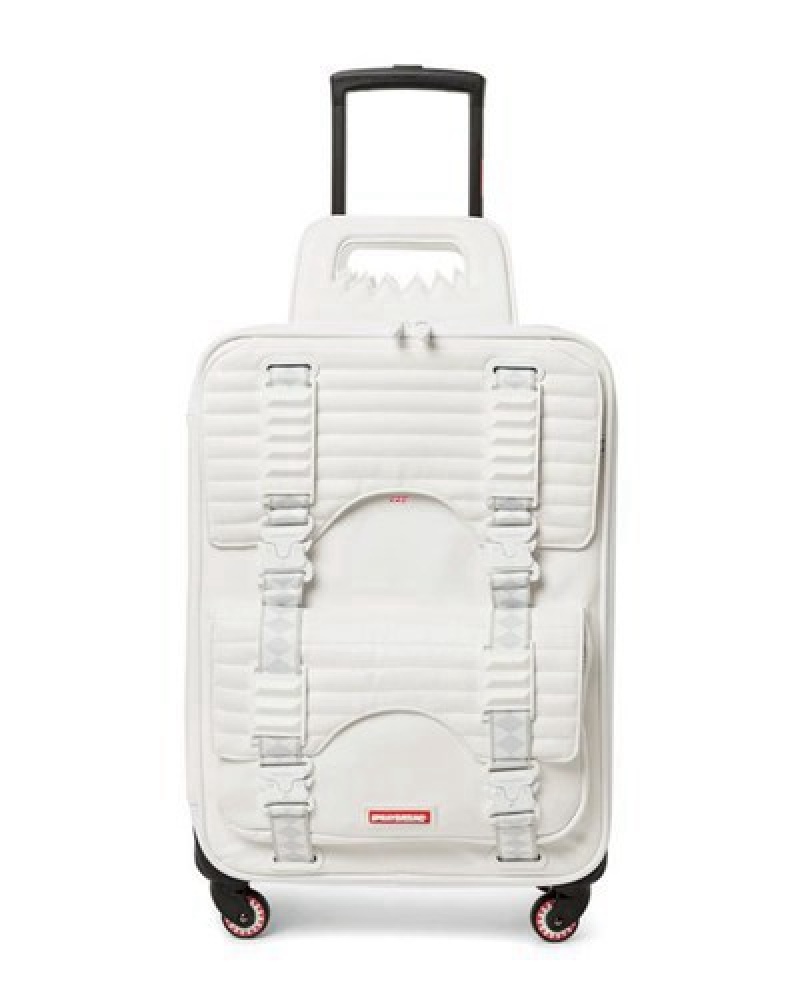 White Sprayground Future Traveler Jetsetter Carry-on Luggage | 29561-XGIH