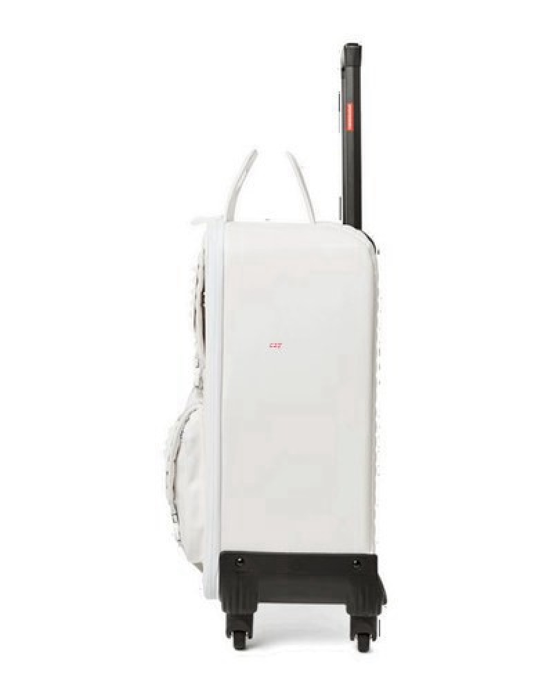 White Sprayground Future Traveler Jetsetter Carry-on Luggage | 29561-XGIH