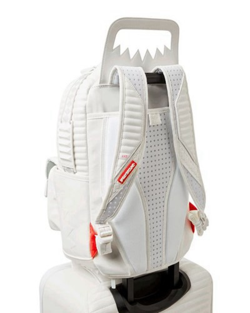 White Sprayground Future Traveler Jetsetter Carry-on Luggage | 29561-XGIH