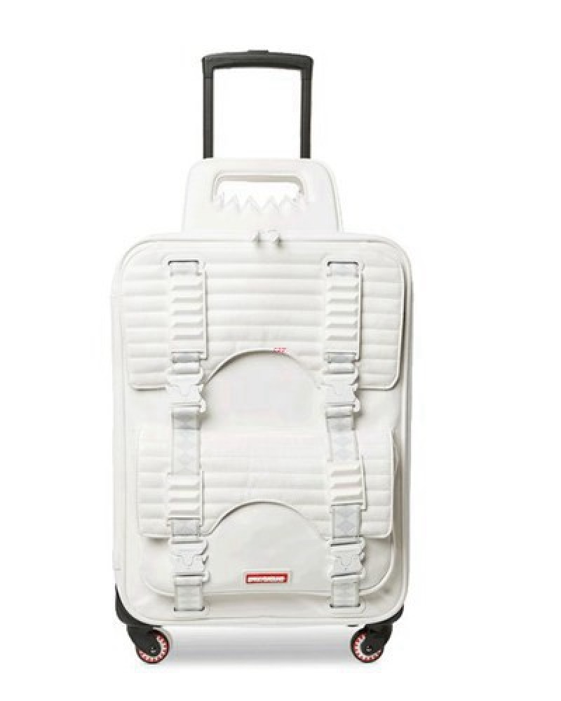 White Sprayground Future Traveler Jetsetter Carry-on Luggage | 29561-XGIH