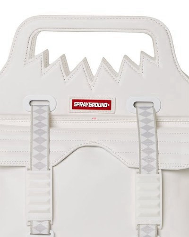 White Sprayground Future Traveler Travel Handbag | 37084-LVKQ