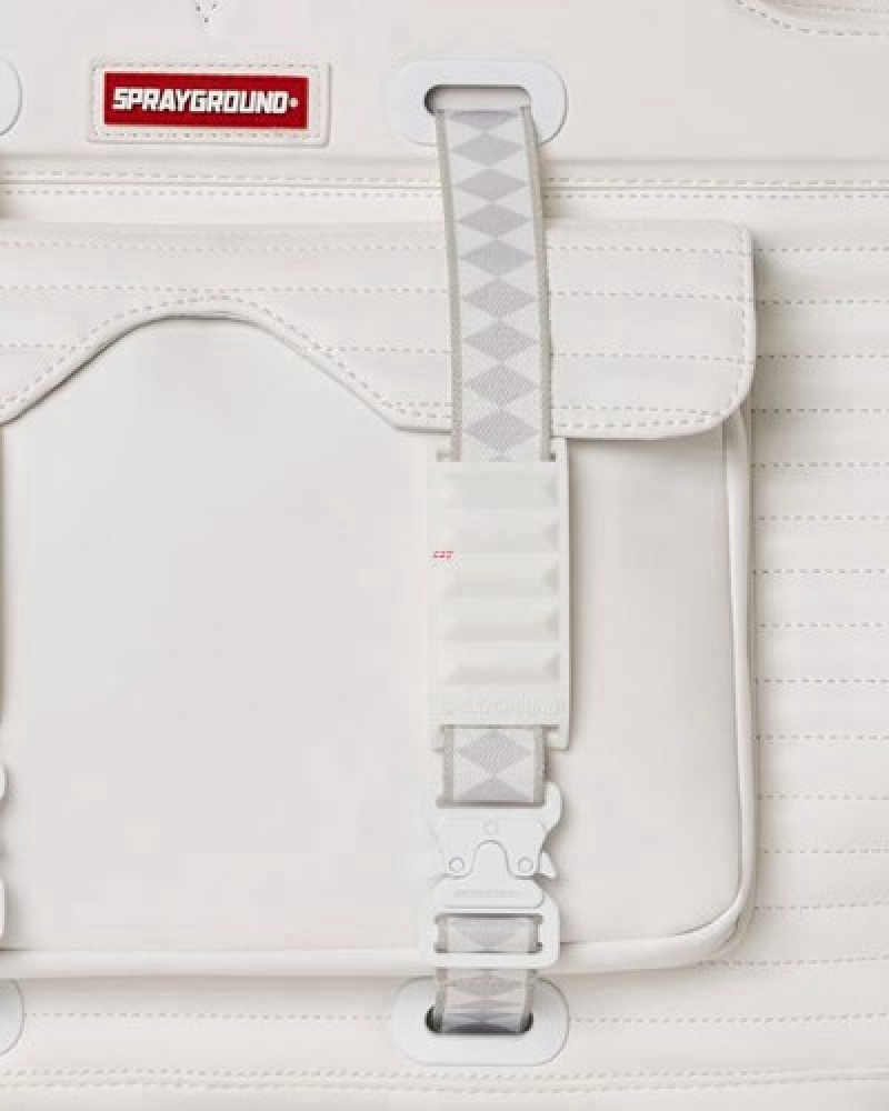 White Sprayground Future Traveler Travel Handbag | 37084-LVKQ