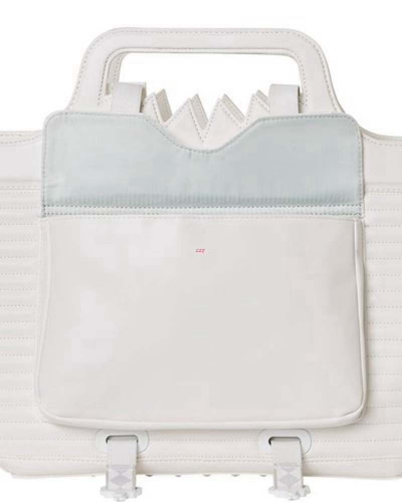 White Sprayground Future Traveler Travel Handbag | 37084-LVKQ